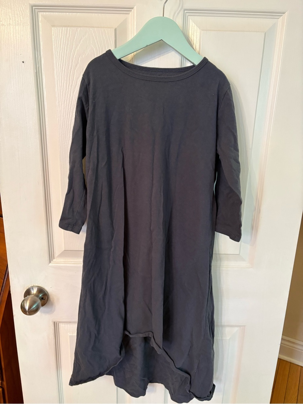 EUC Mini Mioche Girl’s Casual Slate Blue High-Low Tunic Dress (size 11-12)